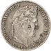 Moneta, Francia, Louis-Philippe, 1/4 Franc, 1838, Paris, BB, Argento, KM:740.1