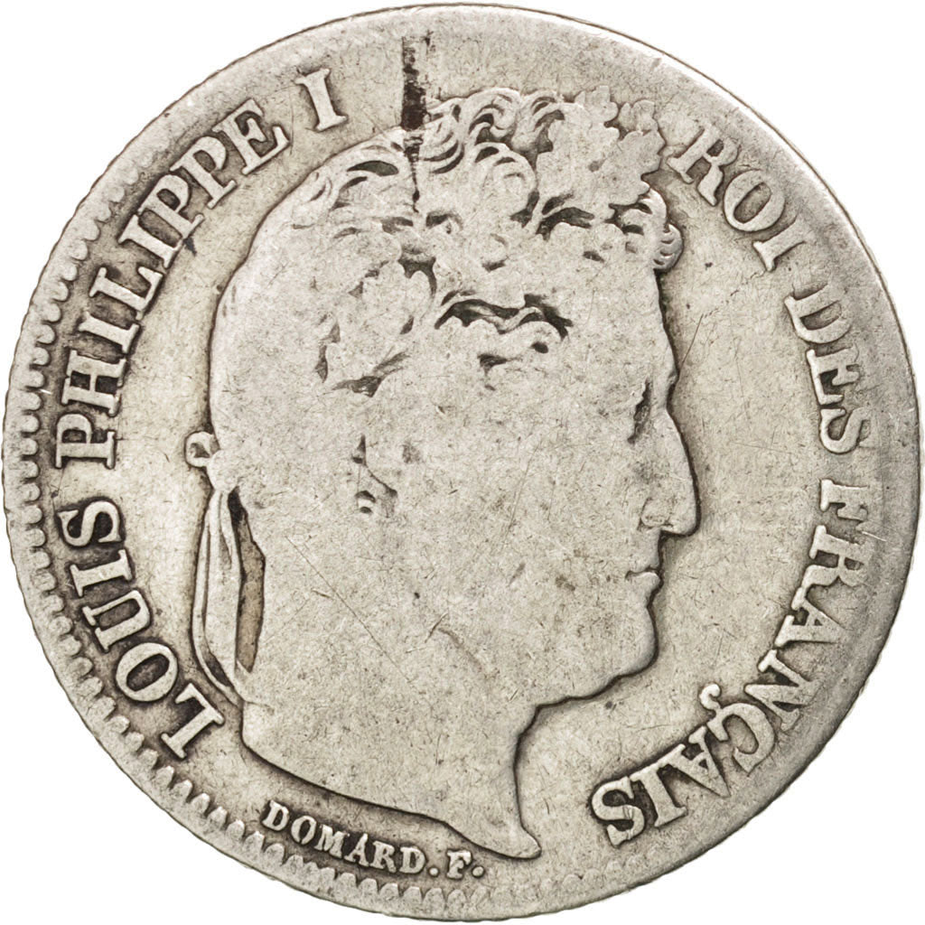 FRANCE, Louis-Philippe, Franc, 1840, Paris, KM #748.1, F(12-15), Silver,...