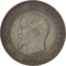 FRANCE, Napoléon III, 2 Centimes, 1856, Lille, KM #776.7, EF(40-45), Bronze, G..