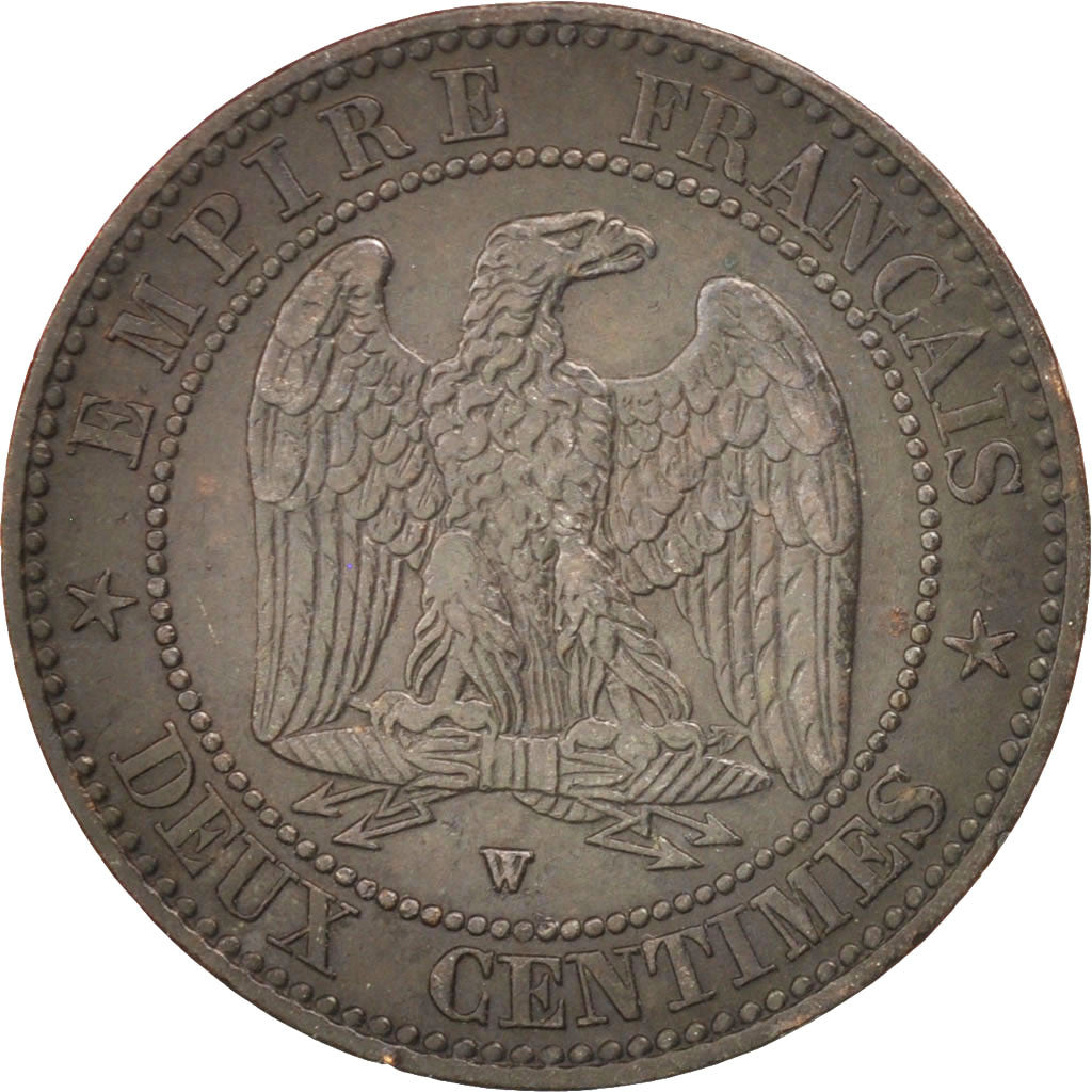 FRANCE, Napoléon III, 2 Centimes, 1856, Lille, KM #776.7, EF(40-45), Bronze, G..