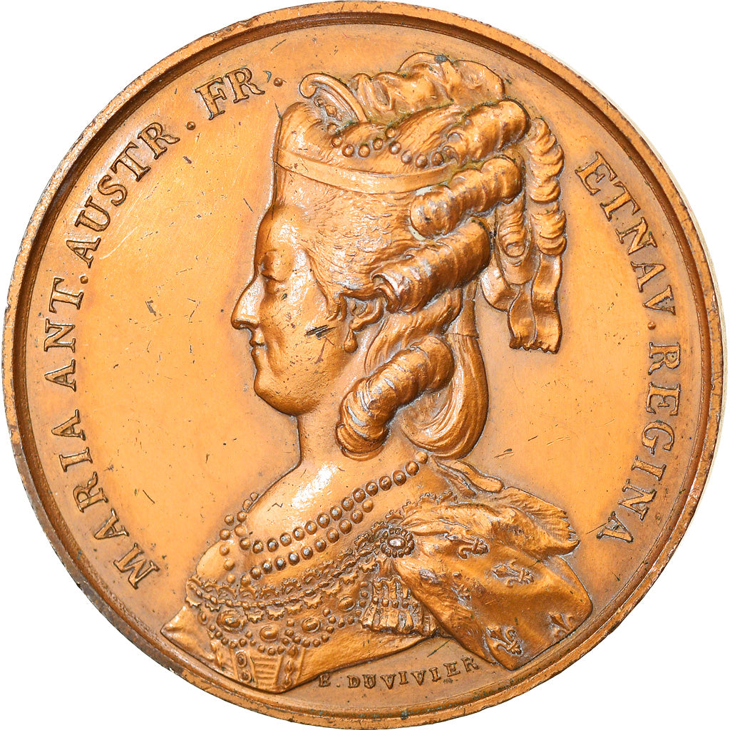 France, Medal, Louis XVI et Marie-Antoinette, History, Duvivier, Restrike