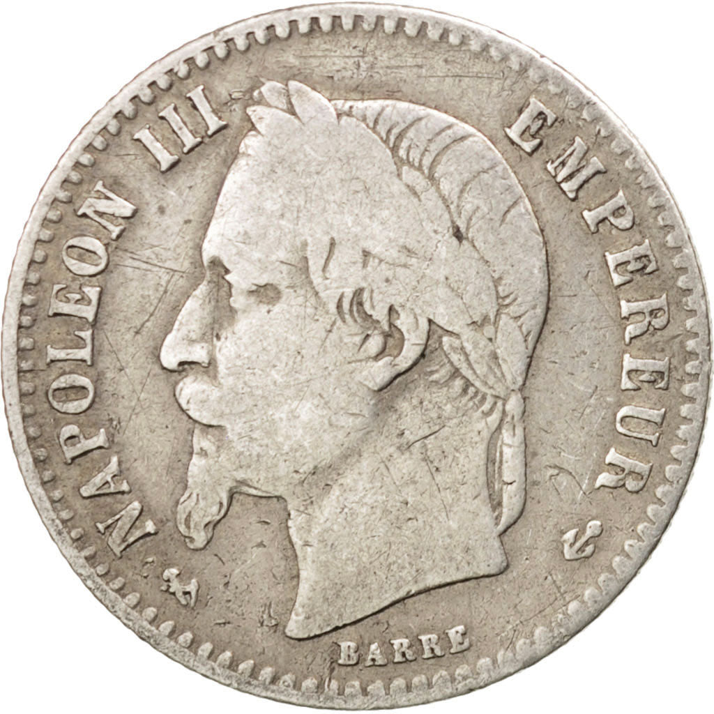 Second Empire, 50 Centimes Napoléon III 1865 K, Bordeaux, KM 814.3