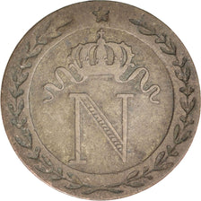 Moneda, Francia, Napoléon I, 10 Centimes, 1809, Rouen, MBC, Vellón, KM:676.2