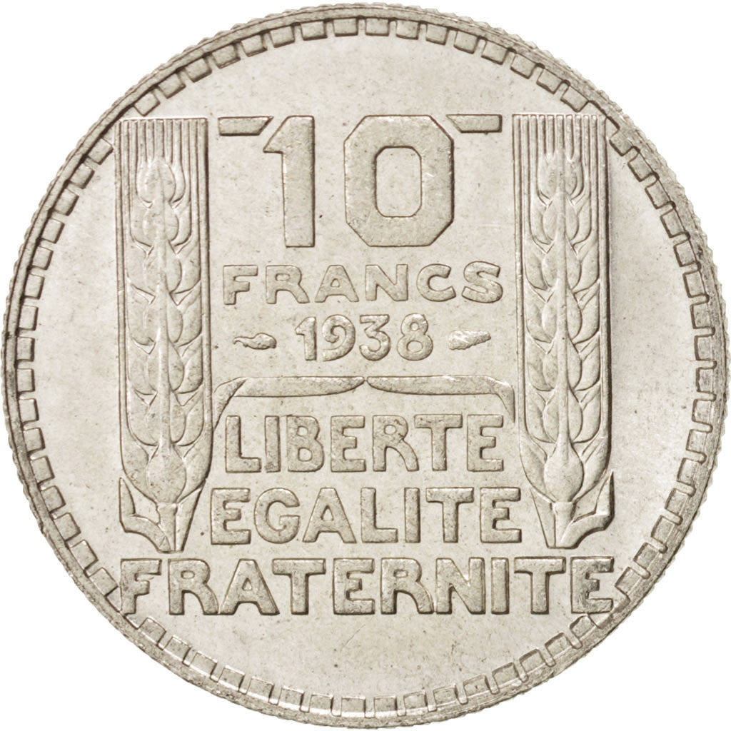 Coin, France, Turin, 10 Francs, 1938, MS(63), Silver, KM:878, Gadoury:801