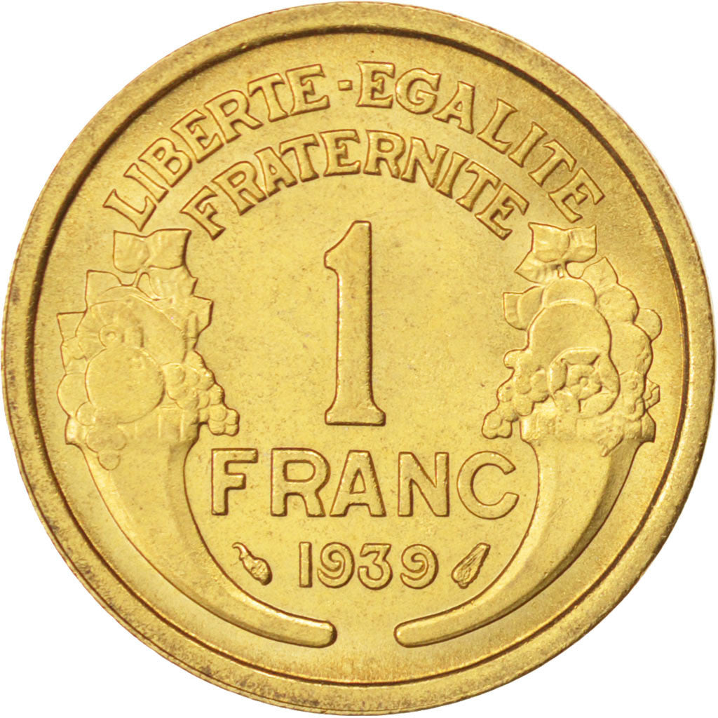Coin, France, Morlon, Franc, 1939, MS(60-62), Aluminum-Bronze, KM:885