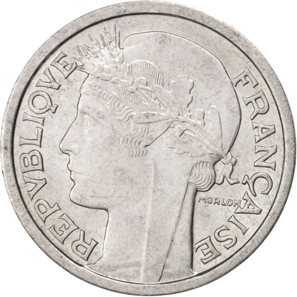 Coin, France, Morlon, Franc, 1948, Beaumont le Roger, MS(60-62), Aluminum