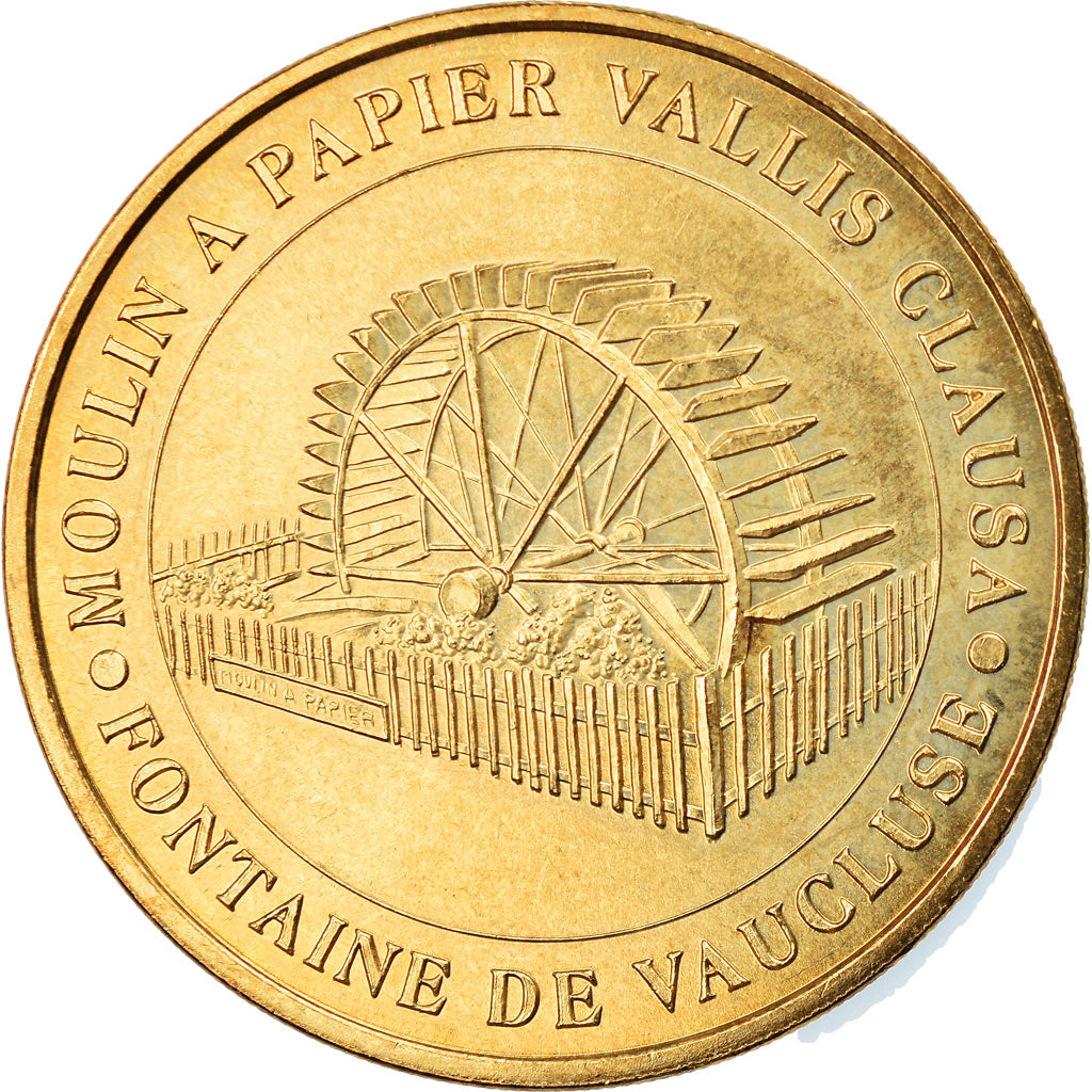 Francia, Token, Jetón turístico, Fontaine de Vaucluse - Moulin à papier n°1