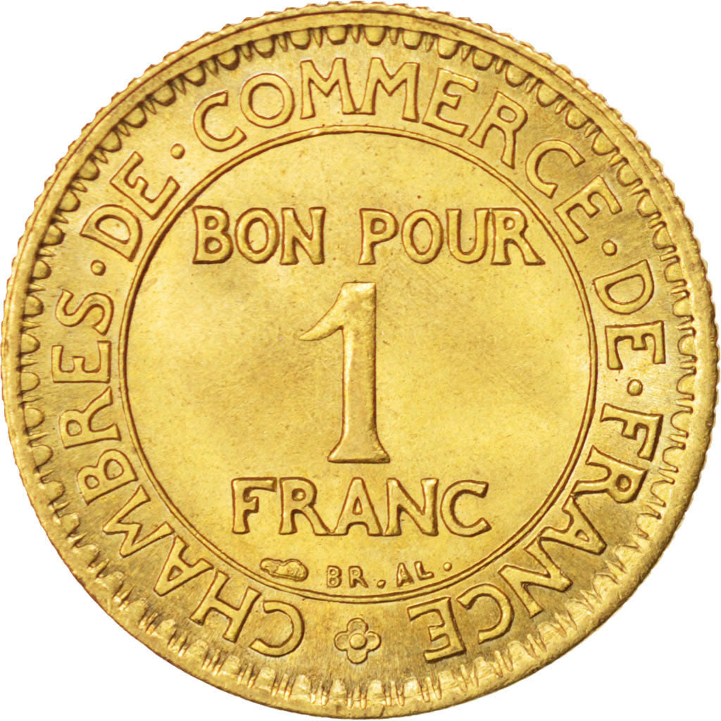 Coin, France, Chambre de commerce, Franc, 1923, MS(63), Aluminum-Bronze, KM:876