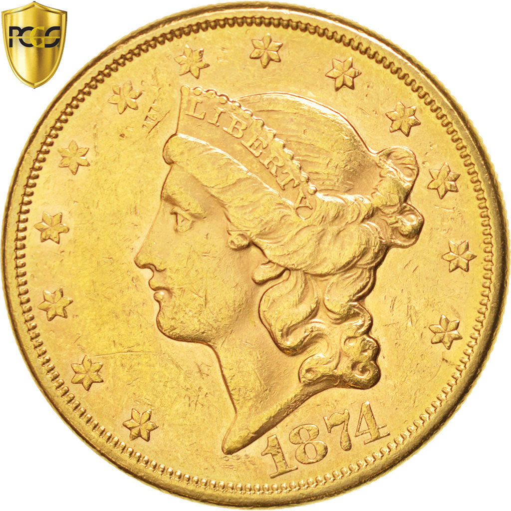 Munten, Verenigde Staten, Liberty Head, $20, Double Eagle, 1874, U.S. Mint, San
