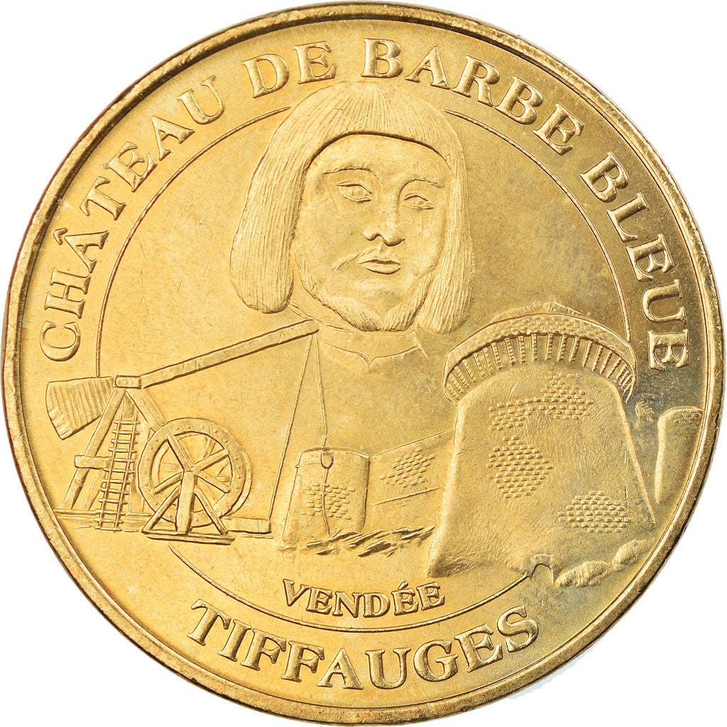 Francia, Token, Jetón turístico, Tiffauges - Château de Barbe Bleue n°1