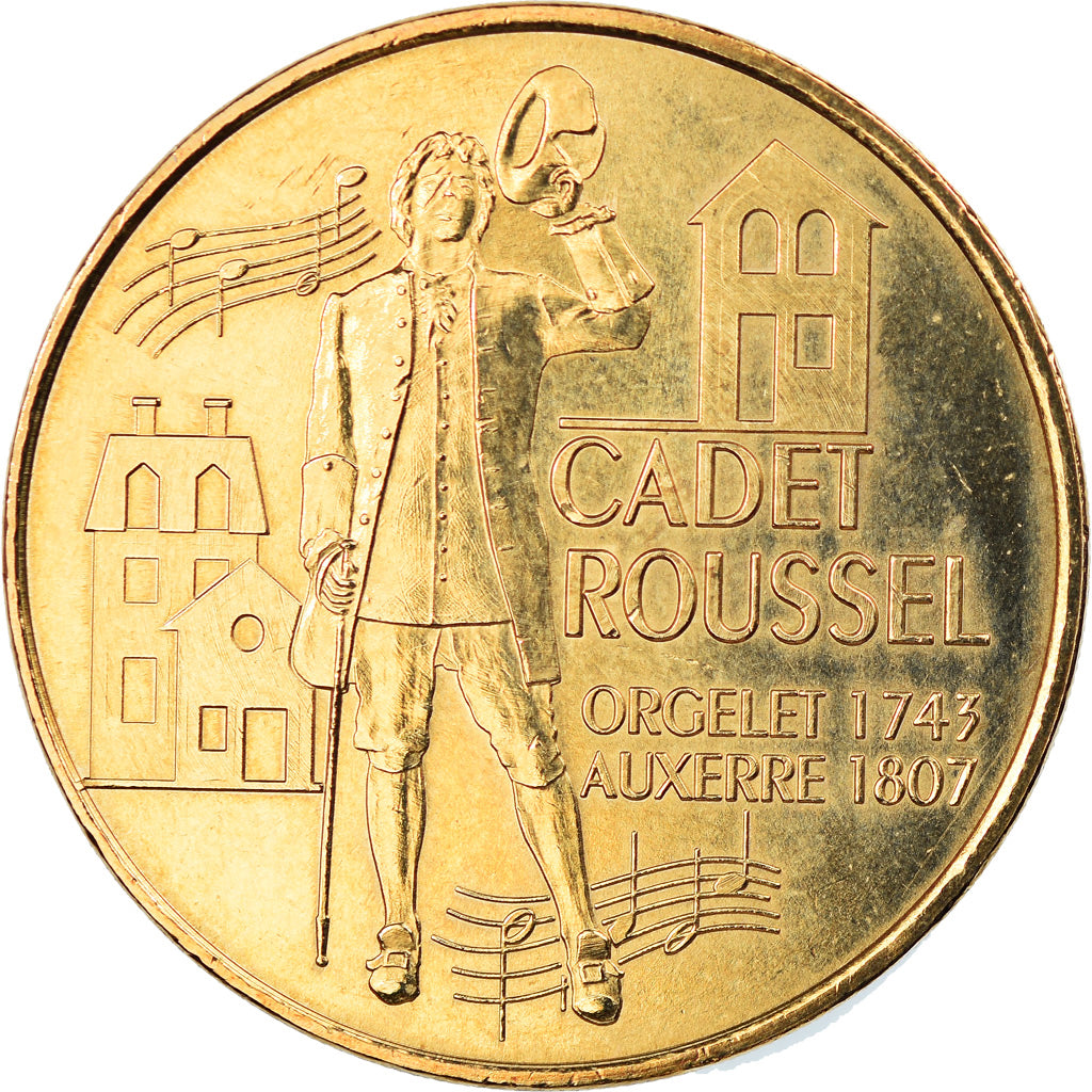 Francia, Token, Jetón turístico, Auxerre - Cadet Roussel - les 3 maisons, Arts