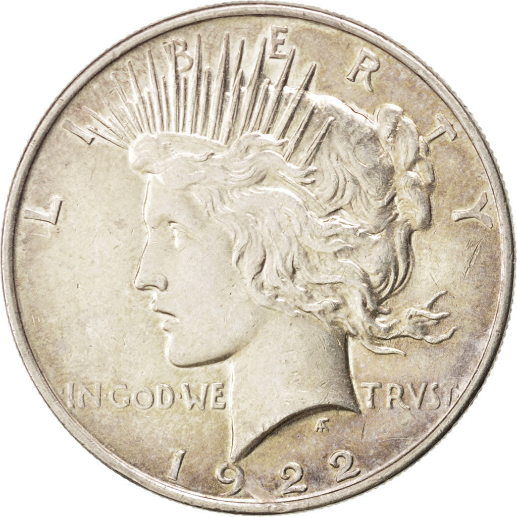 UNITED STATES, Peace Dollar, Dollar, 1922, U.S. Mint, KM #150, AU(55-58),...
