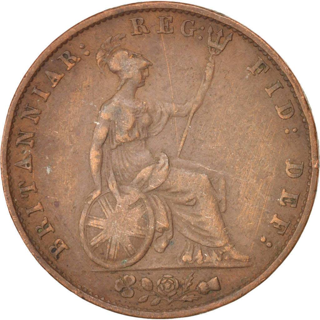 Great Britain, 1/2 Penny, 1841, KM #726, VF(20-25), Copper, 9.38