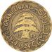 LEBANON, 2 Piastres, 1924, Paris, KM #1, EF(40-45), Aluminum-Bronze, 1.95