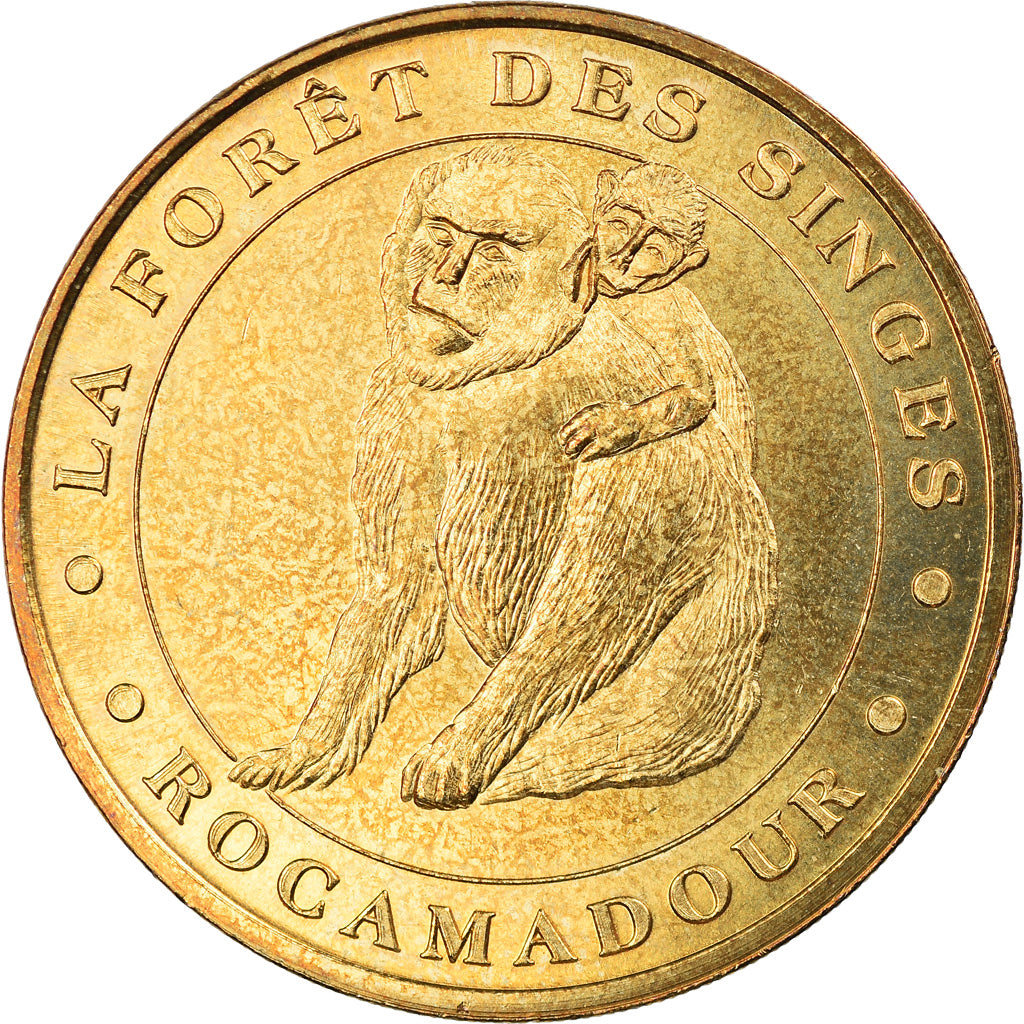 Francia, Token, Jetón turístico, Rocamadour - La forêt des singes n°2, Arts
