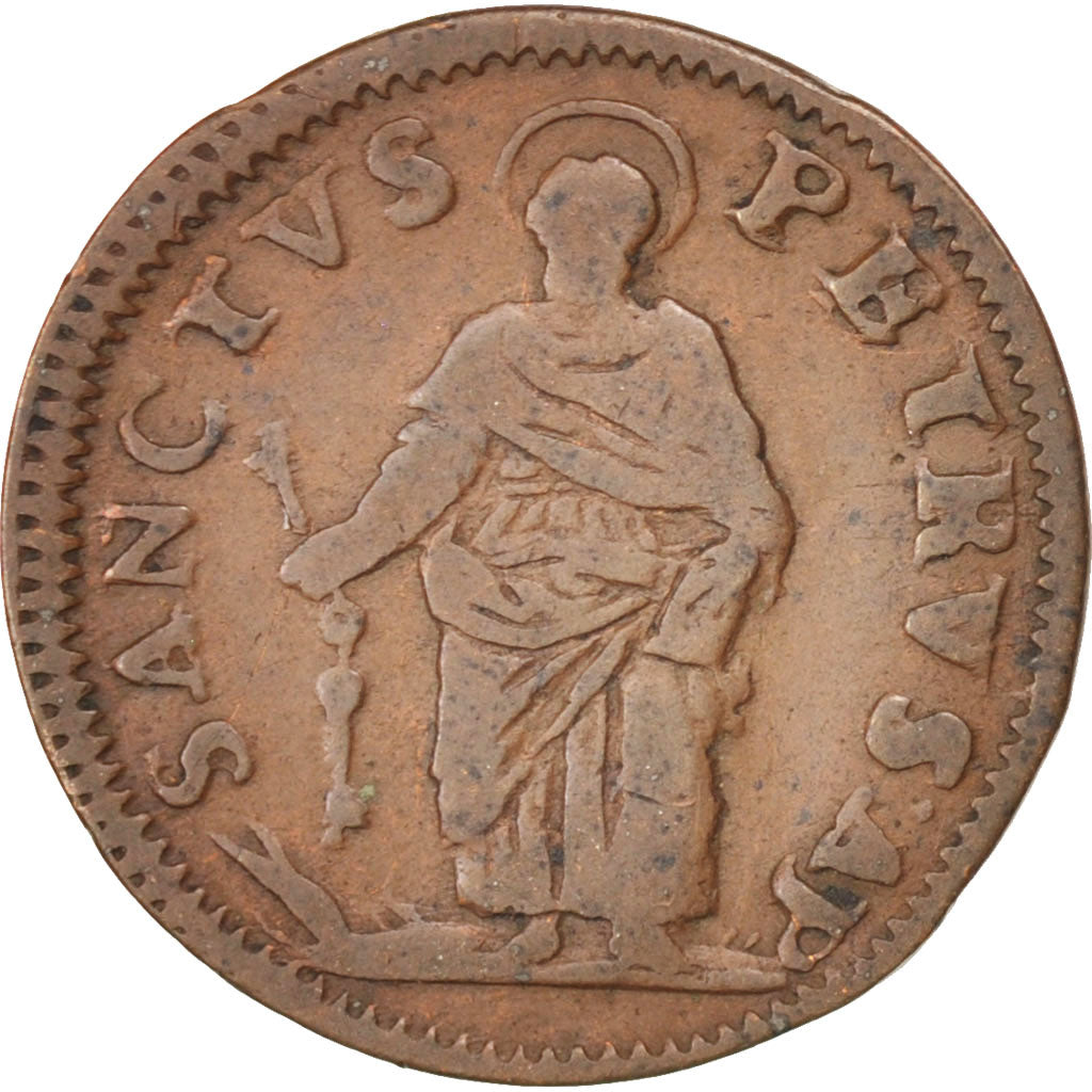 ITALIAN STATES, Quattrino, 1699, KM #57, VF(20-25), Copper, 2.95