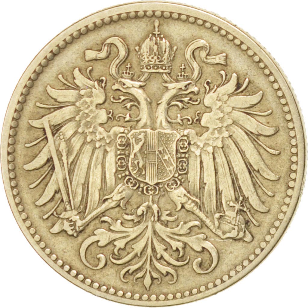AUSTRIA, 10 Heller, 1915, KM #2822, EF(40-45), Copper-Nickel-Zinc, 19, 3.01