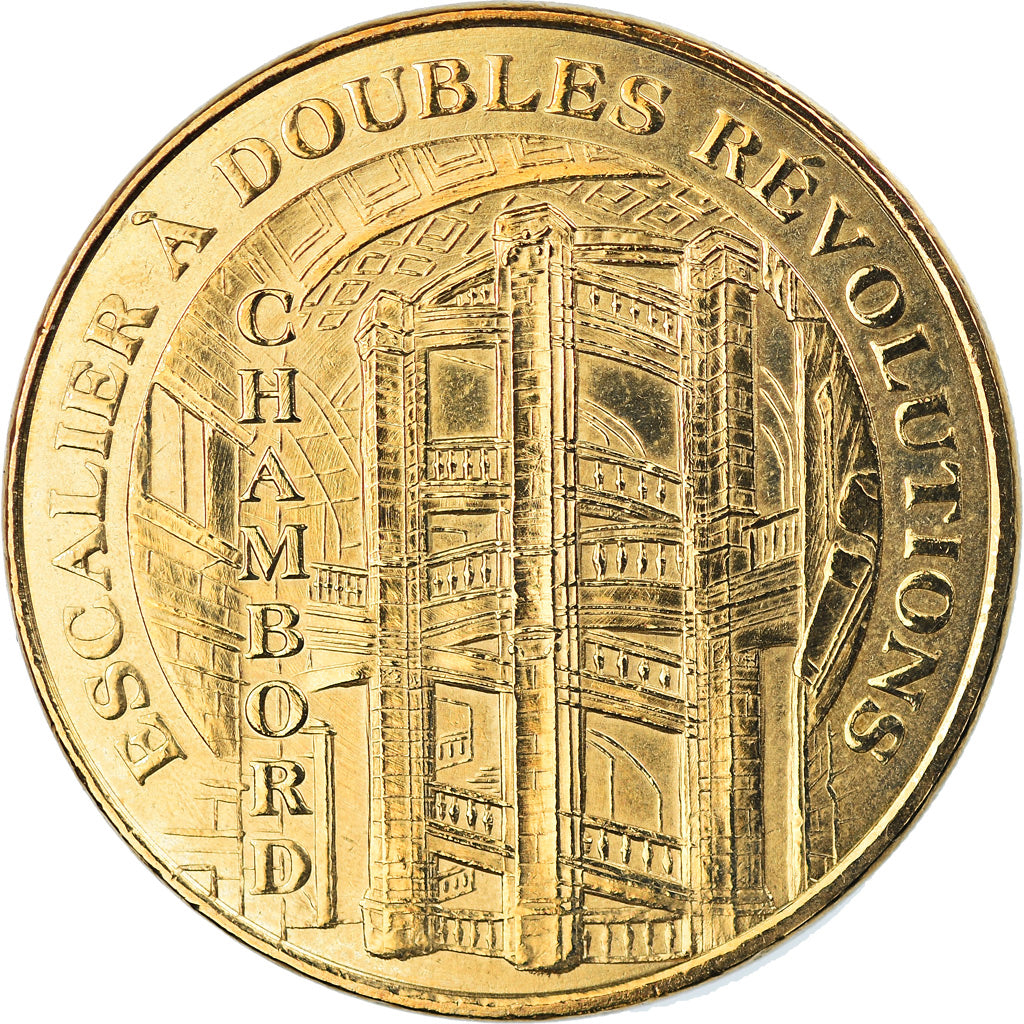 Francia, Token, Jetón turístico, Chambord - Escalier à doubles révolutions