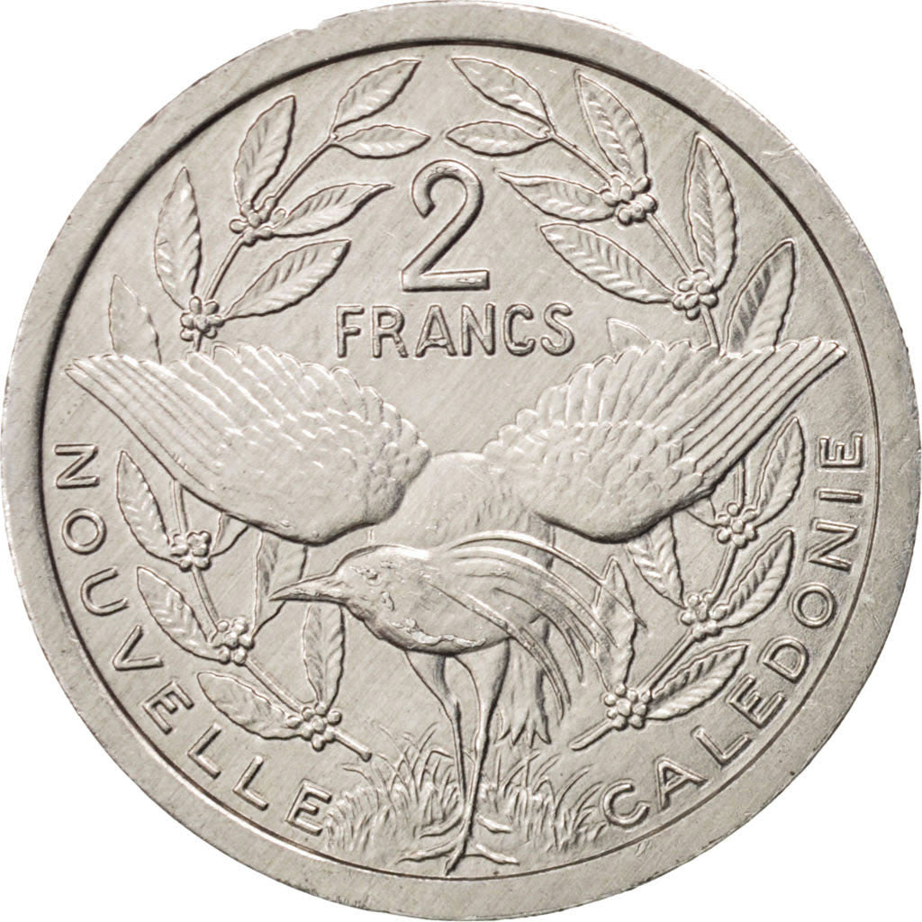 NEW CALEDONIA, 2 Francs, 2006, Paris, KM #14, AU(55-58), Aluminum, 27, 2.23