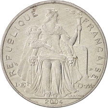 NEW CALEDONIA, 5 Francs, 2004, Paris, KM #16, AU(50-53), Aluminum, 31, 3.77