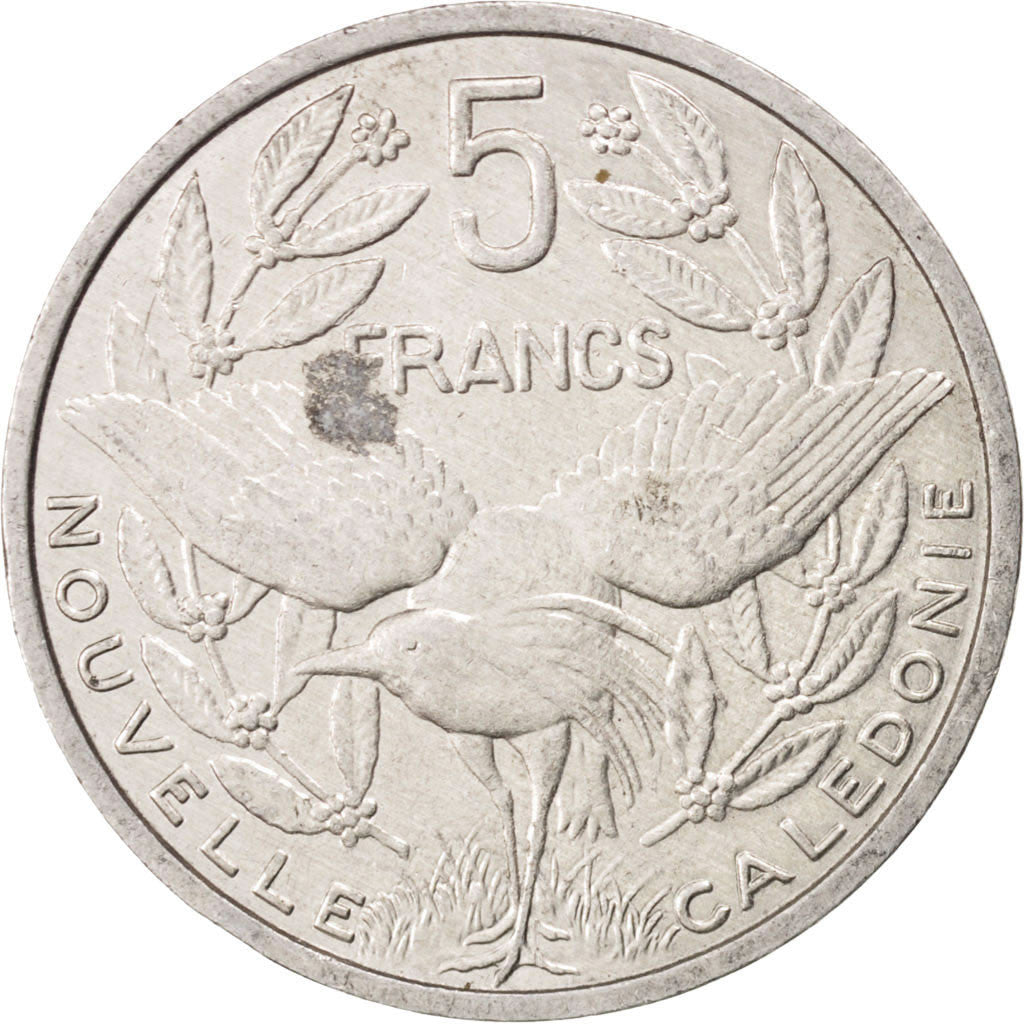 NEW CALEDONIA, 5 Francs, 2006, Paris, KM #16, EF(40-45), Aluminum, 31, 3.81