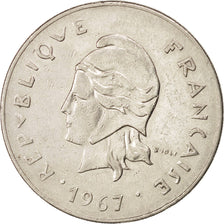 NEW CALEDONIA, 50 Francs, 1967, Paris, KM #7, EF(40-45), Nickel, 33, 15.07