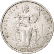 Coin, French Polynesia, 5 Francs, 1965, EF(40-45), Aluminum, KM:4, Lecompte:47