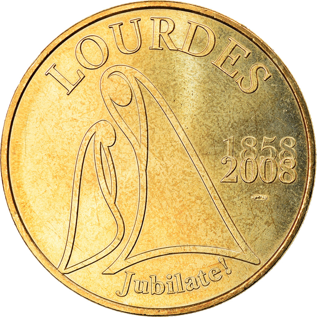 Francia, Token, Jetón turístico, Lourdes - Benoit XVI, Arts & Culture, 2008