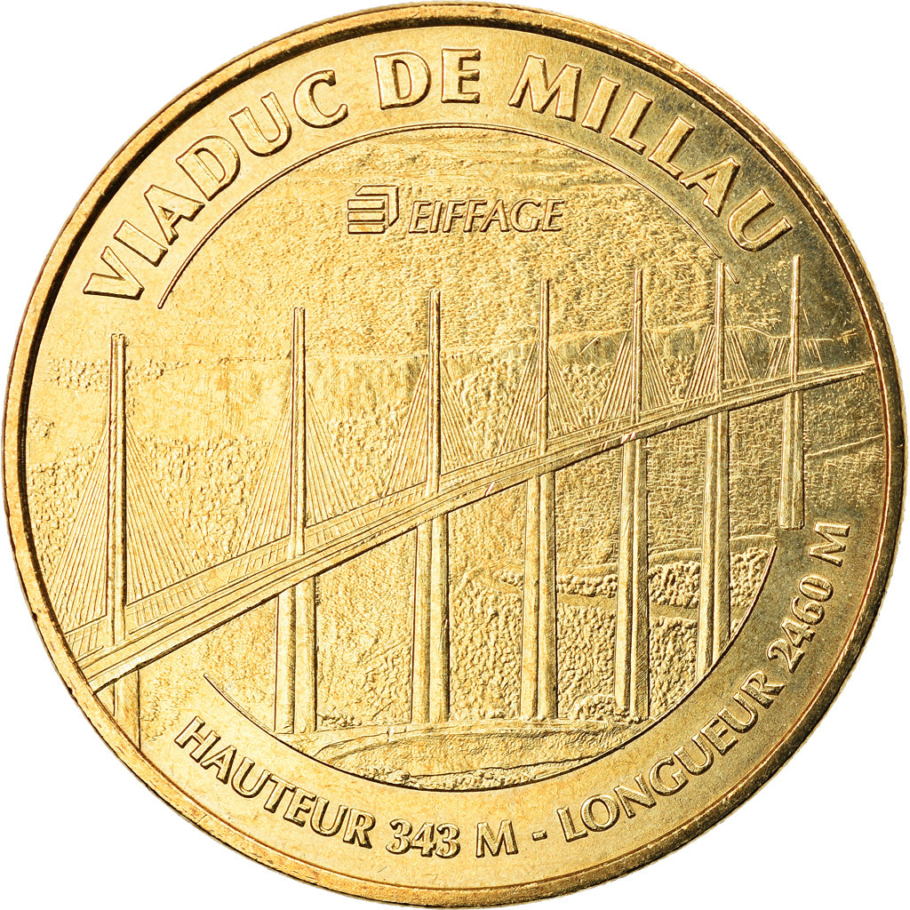 Francia, Token, Touristic token, Viaduc de Millau -, Arts & Culture, 2008, MDP