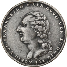 France, Medal, National Convention, Mort de Louis XVI, Der dood von Ludwig XVI