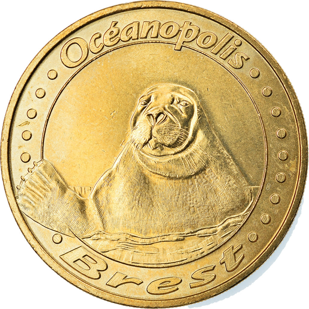 Francia, Token, Jetón turístico, Brest - Océanopolis n°1, Arts & Culture