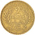 Moneta, Tunisia, Anonymous, 2 Francs, 1945, EF(40-45), Aluminium-Brąz, KM:248