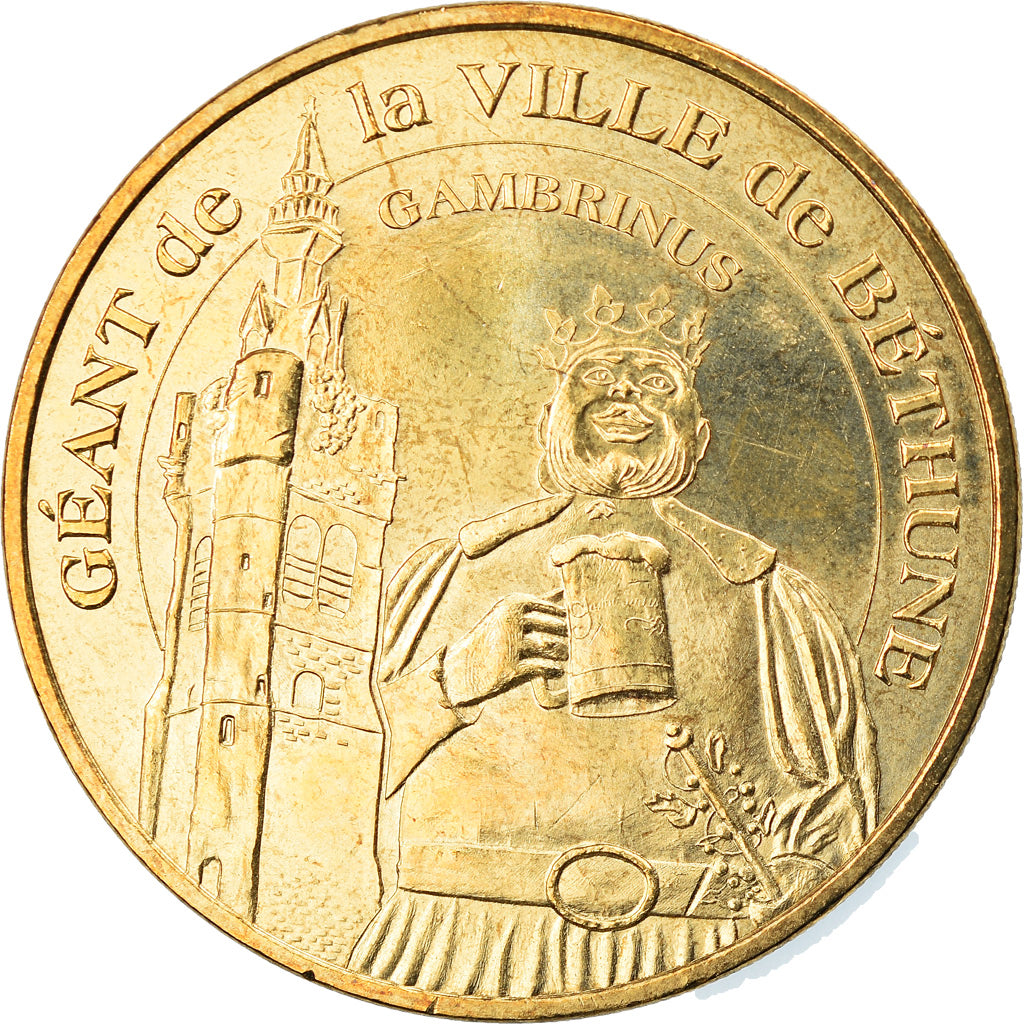 Francia, Token, Jetón turístico, Béthune - Gambrinus, Arts & Culture, 2008