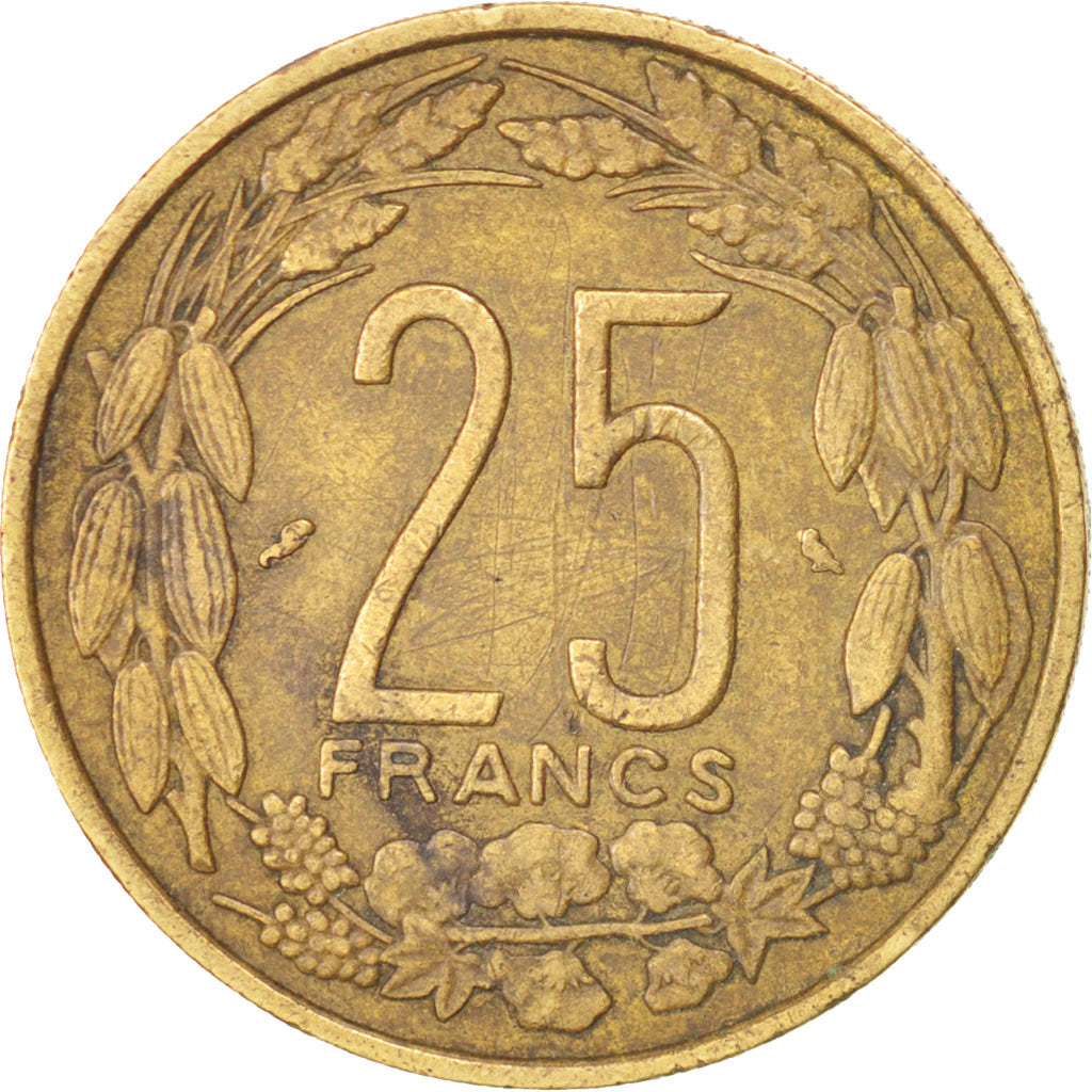 EQUATORIAL AFRICAN STATES, 25 Francs, 1962, Paris, KM #4, EF(40-45),...