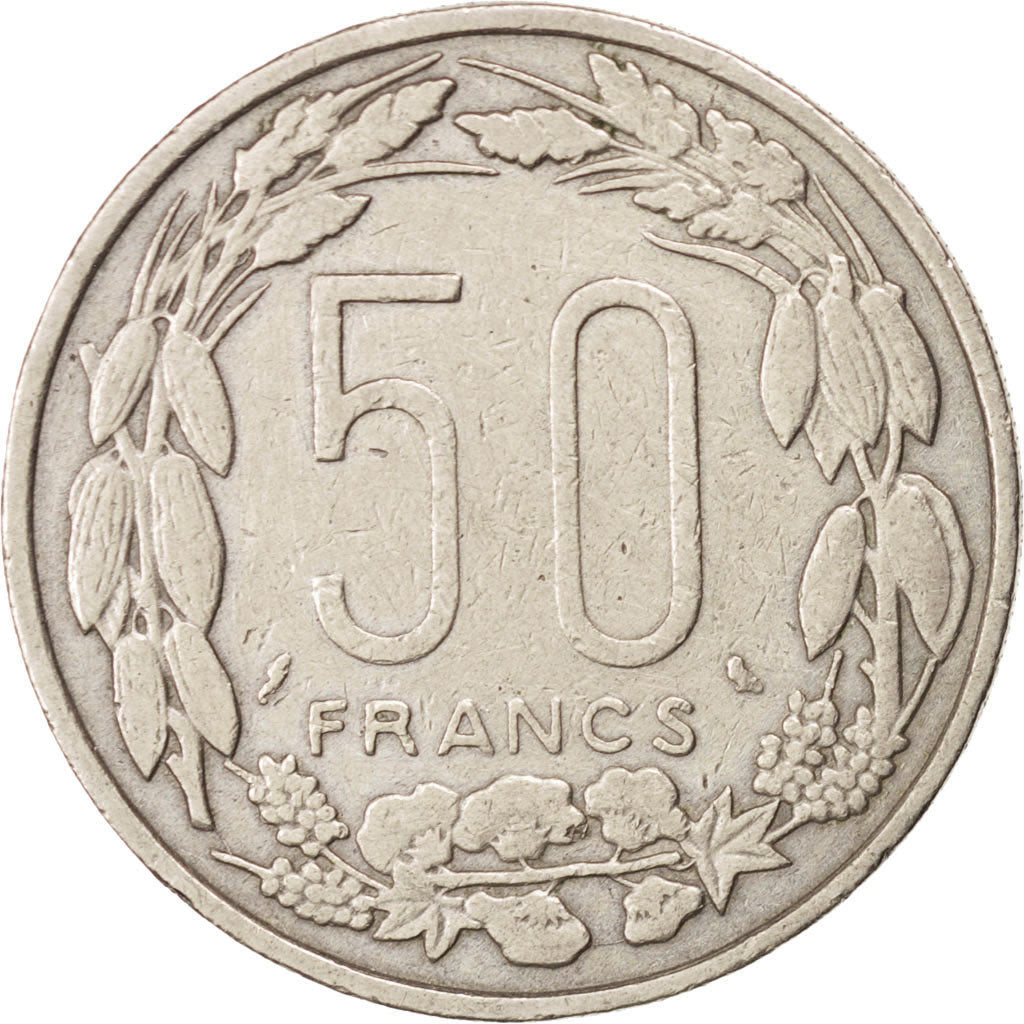 EQUATORIAL AFRICAN STATES, 50 Francs, 1961, Paris, KM #3, EF(40-45),...