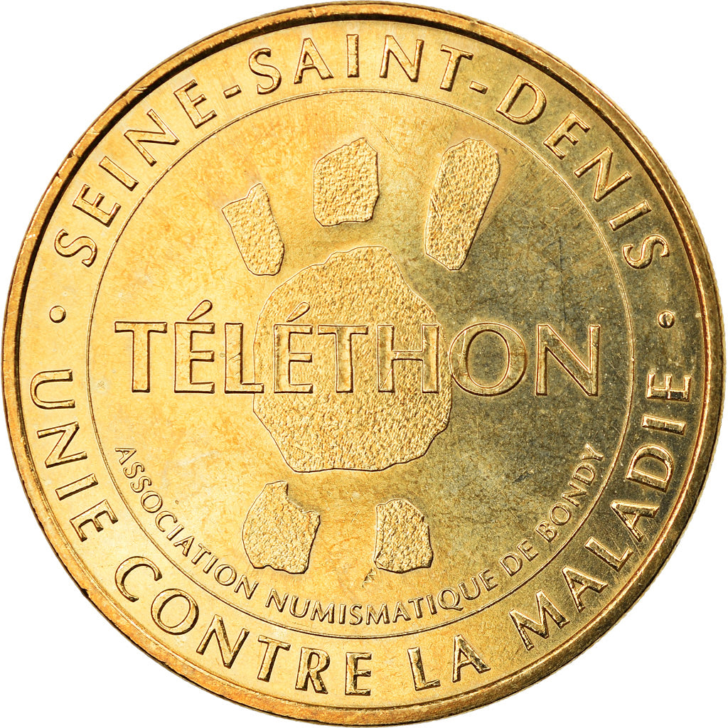 Francia, Token, Jetón turístico, Bondy - Téléthon - Unis contre la maladie