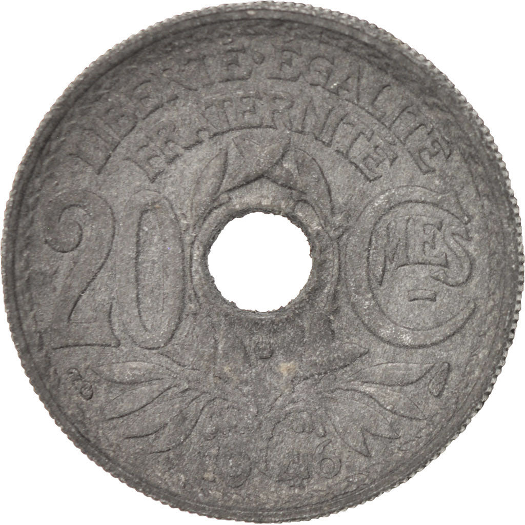 FRANCE, Lindauer, 20 Centimes, 1946, Beaumont - Le Roger, KM #907.2, VF(30-35),.