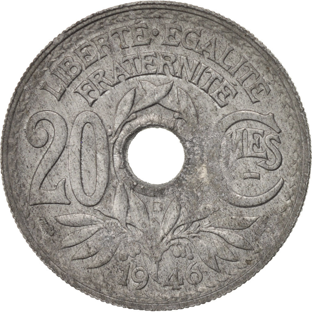 FRANCE, Lindauer, 20 Centimes, 1946, Beaumont - Le Roger, KM #907.2, VF(30-35),.