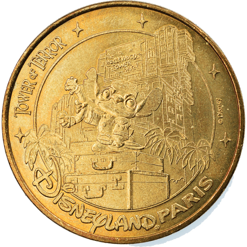 Francia, Token, Jetón turístico, disneyland n°25 - Stitch Tower of Terror