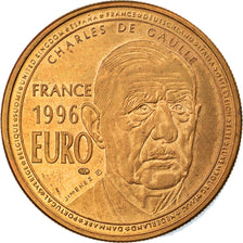 France, Médaille, Charles De Gaulle, 1 Euro Essai, 1996, Jimenez, SUP, Copper
