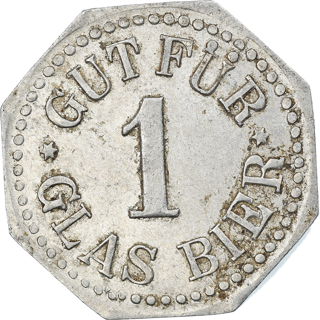 Germany, Token, Gut für ein glas bier, EF(40-45), Aluminum