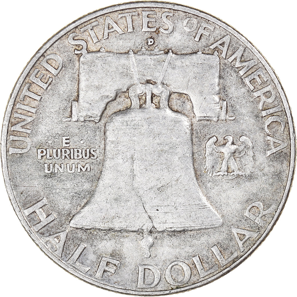 Coin, United States, Franklin Half Dollar, Half Dollar, 1957, U.S. Mint, Denver