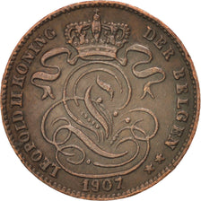 Coin, Belgium, Leopold II, Centime, 1907, EF(40-45), Copper, KM:34.1