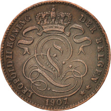 Moneda, Bélgica, Leopold II, Centime, 1907, MBC, Cobre, KM:34.1