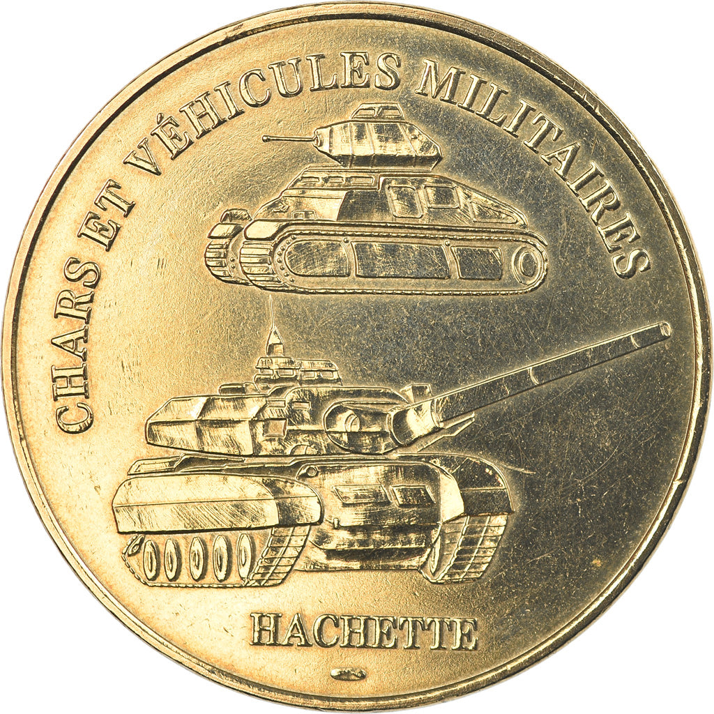 Francia, Token, Jetón turístico, Hachette - Chars et véhicules militaires