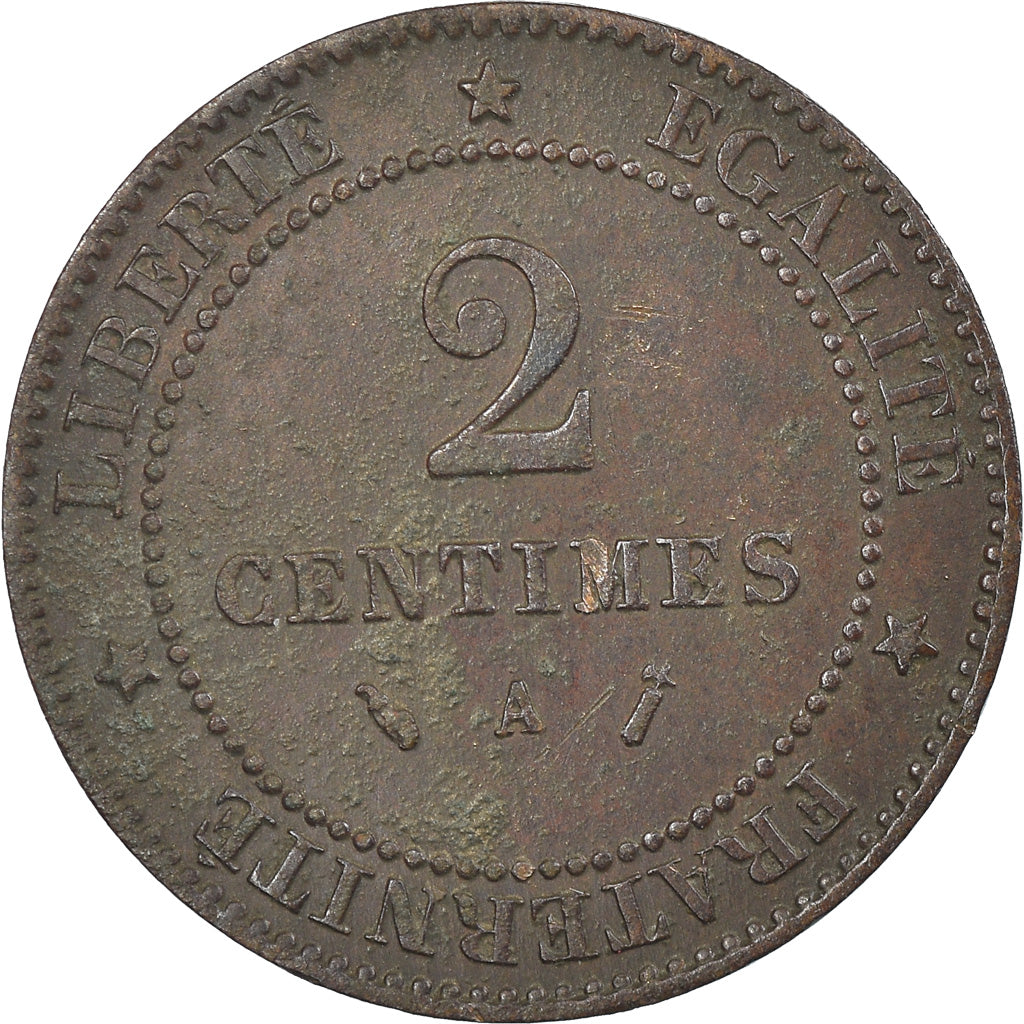 Coin, France, Cérès, 2 Centimes, 1889, Paris, VF(30-35), Bronze, KM:827.1