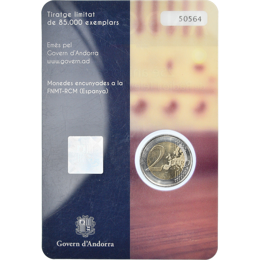 Andorra, 2 Euro, Radio et Télévision, 2016, BU, MS(65-70), Bi-Metallic