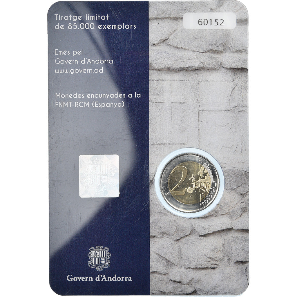 Andorra, 2 Euro, Réforme de 1866, 2016, BU, MS(65-70), Bi-Metallic