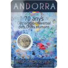 Andorra, 2 Euro, 70 ans de la Déclaration des Droits de l'Homme, 2018, BU