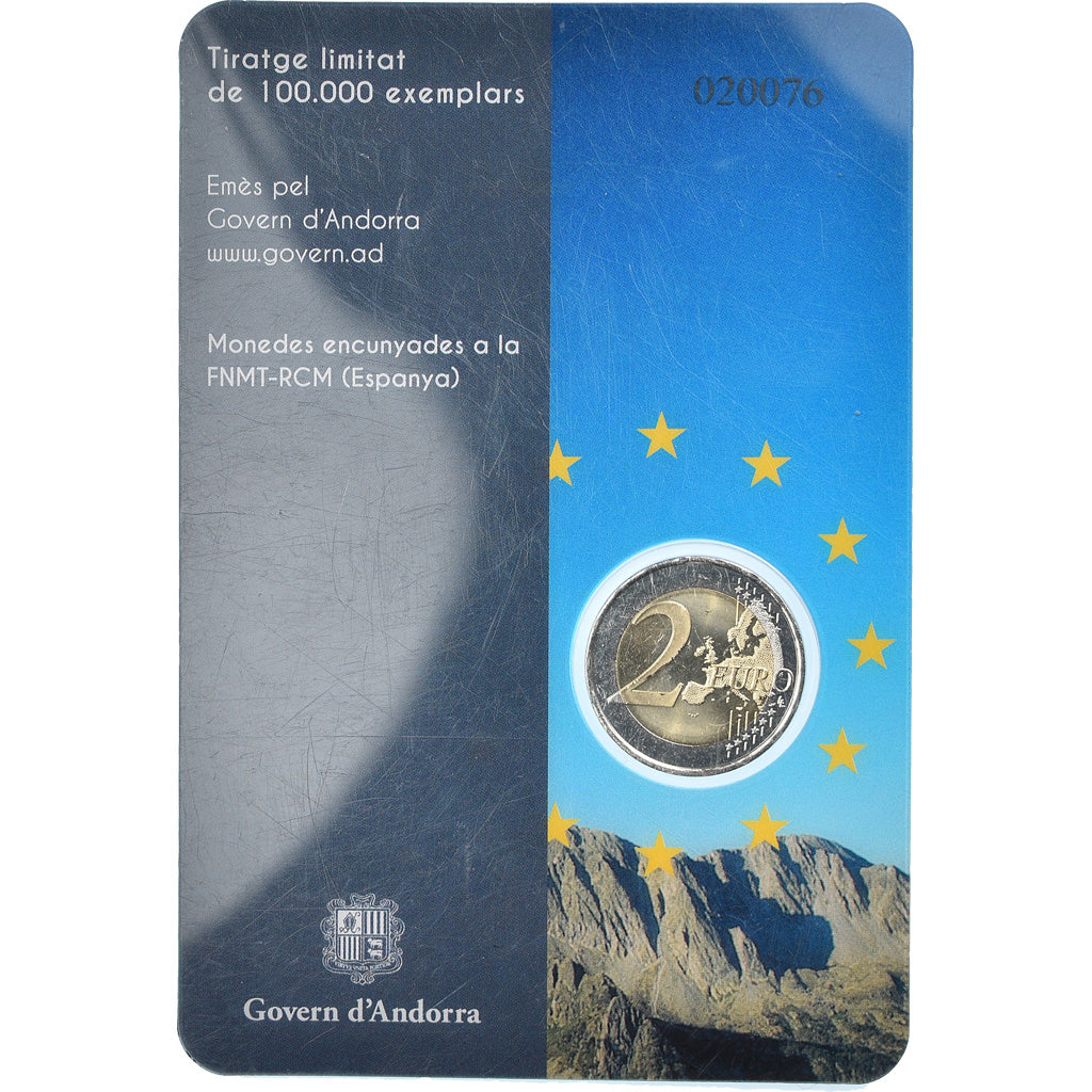 Andorra, 2 Euro, Conseil de l'Europe, 2014, BU, MS(65-70), Bi-Metallic